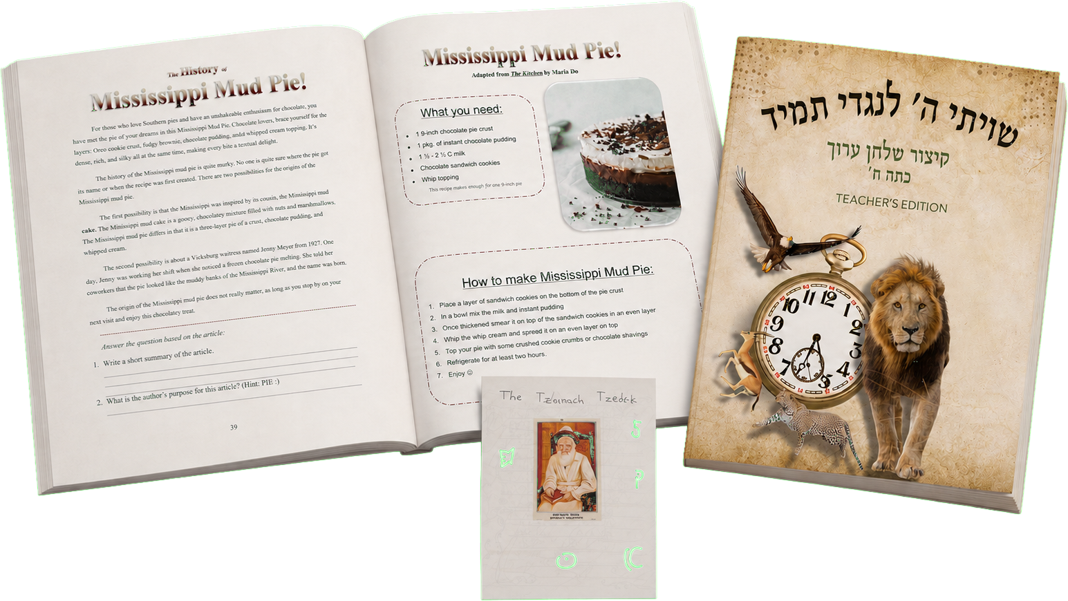 Sample curriculum workbooks and materials